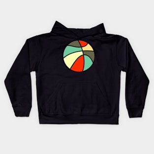 basketball retro colors Kids Hoodie